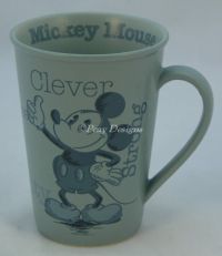 Disney MICKEY MOUSE Clever Strong Stoneware Gray Coffee Mug